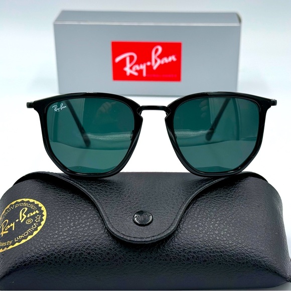 Ray-Ban Men’s Sunglasses RB4451 50-20-145 Black Aviator Style w/ Grey Lens - Picture 4 of 9